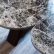 Обеденный стол Still раздвижной отделка термообработанный темный дуб, серый лак, керамогранит Emperador TC.DT.MO.1657