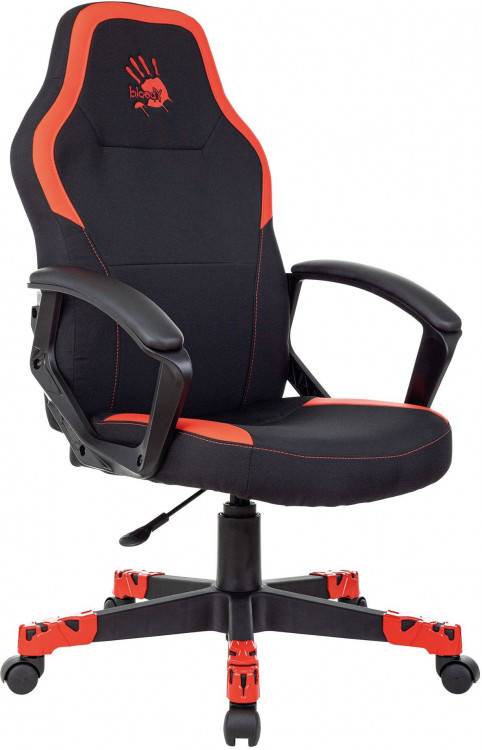 Кресло игровое A4Tech Bloody GC-190, обивка: текстиль/эко.кожа, цвет: черный/красный