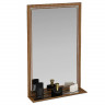 Зеркало 121П тёмный орех, ШхВ 50х80 см., с полкой, зеркала для офиса, прихожих и ванных комнат