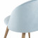 Стул Stool Group Лион пыльно-голубой, сиденье и спинка велюр, каркас оцинкованный металл с принтом под натурально