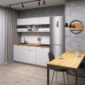 Кухонный гарнитур СБК Смарт кухонный гарнитур прямой со стеклом 180 см