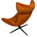 Кресло Imola с подушкой, оранжевый бархат