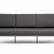 "Канны" диван 3-местный плетеный из роупа, каркас алюминий темно-серый (RAL7024) шагрень, роуп темно-серый круглый, ткань Savana grafit