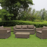 SYH1503W Комплект для отдыха (2 кресла, 1 диван, 1 стол) MAGGIORE (МАДЖОРЕ), серо-коричневый меланж