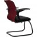 Кресло для посетителя Метта SU-M-4/подл.160/осн.008 бордовый, сетка/ткань