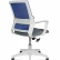 Кресло офисное / Бит LB / белый пластик / синяя сетка / темно серая ткань