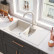 Кухонная каменная мойка 87x50 Polygran BRIG-870 светло-серый