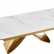 Стол Enzo160-240*90 белая керамика глянец/золото