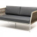 "Касабланка" диван 2-местный плетеный из роупа, каркас алюминий светло-серый (RAL7035) шагрень, роуп серо-коричневый 23мм, ткань бежевая интерьерная