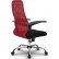 Кресло для руководителя Метта SU-СU160-8 PL красный, сетка/ткань, крестовина пластик, топган
