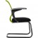 Кресло для посетителя Метта SU-M-4/подл.160/осн.008 зеленый, сетка/ткань