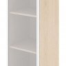 Шкаф колонка с стеклянной дверью в алюминиевой раме (R) и топом WMC 42.7(R) Бук Тиара 432х432х1184 W