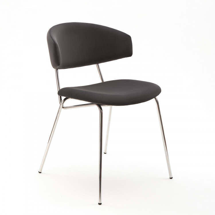 Дизайнерский стул FIT графит, основание хром