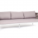 "Касабланка" диван 3-местный плетеный из роупа, каркас алюминий светло-серый (RAL7035) муар, роуп серо-коричневый 23мм, ткань серая