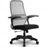 Кресло для руководителя Метта SU-СU160-8 PL светло-серый, сетка/ткань, крестовина пластик, топган