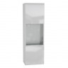 Шкаф навесной со стеклом ТИП-22 POINT (НКМ) мдф Белый/Белый глянец