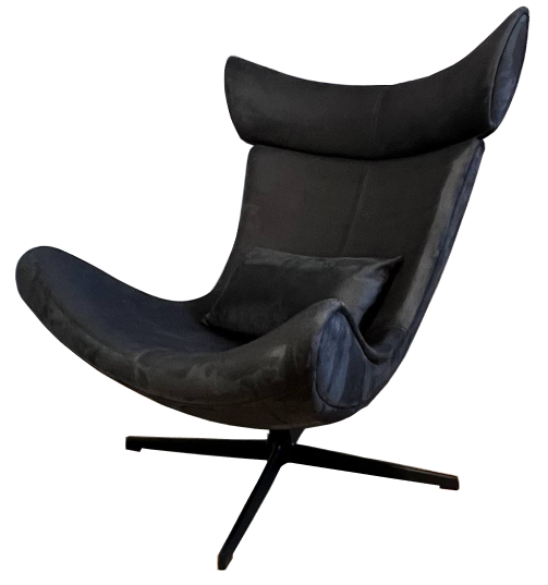 Кресло Imola с подушкой, черный бархат