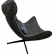 Кресло Imola с подушкой, черный бархат