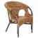 Комплект для отдыха "Mandalino" 05/21 ( диван + 2 кресла + стол овальный ) /без подушек/ ротанг, walnut (грецкий орех), плетение-банановые листья