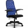 Кресло для руководителя Метта SU-СU160-8 PL синий, сетка/ткань, крестовина пластик, топган