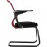 Кресло для посетителя Метта SU-M-4/подл.160/осн.008 красный, сетка/ткань