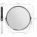 Зеркало настольное BRABIX, круглое, диаметр 17 см, двустороннее, с увеличением, рамка из нержавеющей стали, 607421
