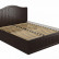 Кровать Монблан МБ-606, с подъемным механизмом 1600х2000 мдф мат Орех шоколадный