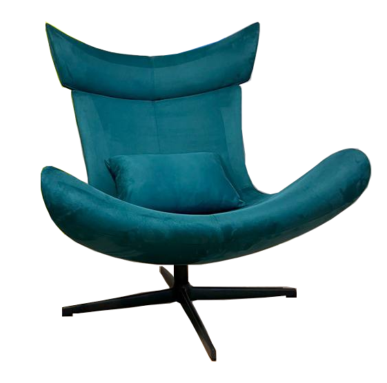Кресло Imola с подушкой, бирюзовая искусственная замша