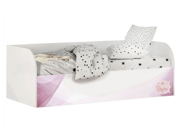 Кровать детская Трио  КРП-01, белый/рапунцель