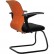 Кресло для посетителя Метта SU-M-4/подл.160/осн.008 оранжевый, сетка/ткань