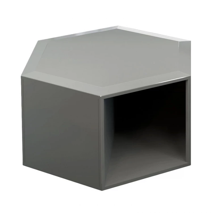 Приставной столик отделка серый глянцевый лак (8С) MDI.ST.AV.30