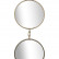 79MAL-9231-86G Зеркало на подвесе двойное рама металл. цвет золото d35см