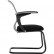 Кресло для посетителя Метта SU-M-4/подл.160/осн.008 светло-серый, сетка/ткань