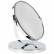 Зеркало настольное BRABIX, круглое, диаметр 17 см, двустороннее, с увеличением, металлическая рамка, 607422