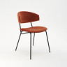Дизайнерский стул FIT терракотовый, черный металл