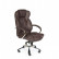 Кресло офисное / Верса / (brown) сталь + хром / темно-коричневая экокожа