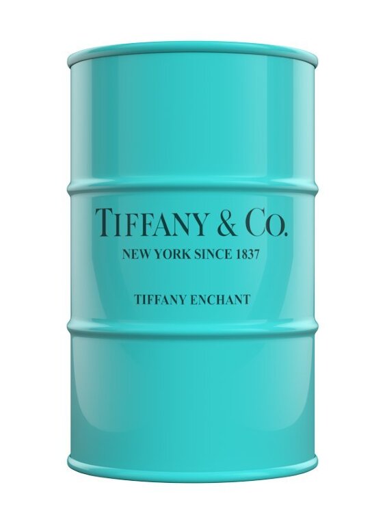 Барный стол-бочка Tiffany бирюзового цвета