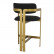 Полубарный стул Donato brushed brass bouclé black 115836
