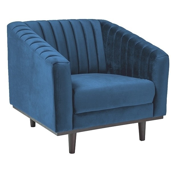 Кресло SIGNAL ASPREY 1 (темно-синяя ткань - венге)