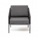 "Канны" кресло плетеное из роупа, каркас алюминий темно-серый (RAL7024) муар, роуп темно-серый круглый, ткань темно-серая 027