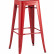 Стул барный Stool Group Tolix красный глянцевый, широкое удобное сиденье, металлические ножки