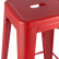 Стул барный Stool Group Tolix красный глянцевый, широкое удобное сиденье, металлические ножки
