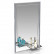 Зеркало 123М2 серебро куб голубой, ШхВ 45х73 см., зеркало для ванной комнаты, две полочки