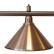Лампа на три плафона "Elegance" (бронзовая штанга, бронзовый плафон D35см)