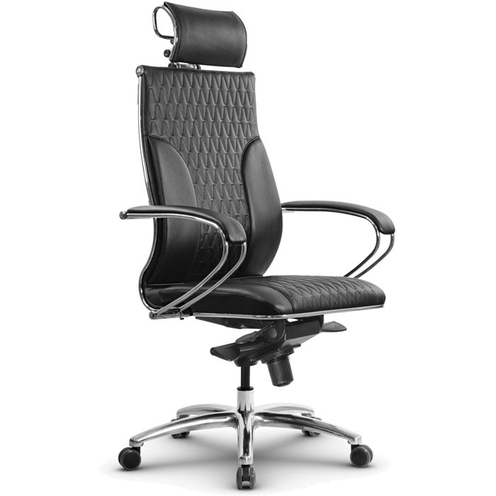 Кресло для руководителя Метта L 2c 44B/K116 черный, MPES, мультиблок, крестовина алюминий