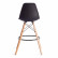 Стул барный Cindy Bar Chair (mod. 80-1) дерево бук/металл/пластик, 50 х 51 х 109 см, Black (Черный) 3010/ натуральный