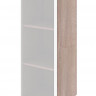 Шкаф колонка с стеклянной дверью в алюминиевой раме (R) и топом WMC 42.7(R) Дуб Сонома 432х432х1184
