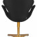 Кресло дизайнерское DOBRIN SWAN, черная ткань AF9, золотое основание