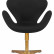 Кресло дизайнерское DOBRIN SWAN, черная ткань AF9, золотое основание