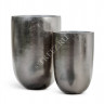 Кашпо TREEZ Effectory - Metal - Высокая конус-чаша - Стальное серебро 41.3317-04-015-DSL-67